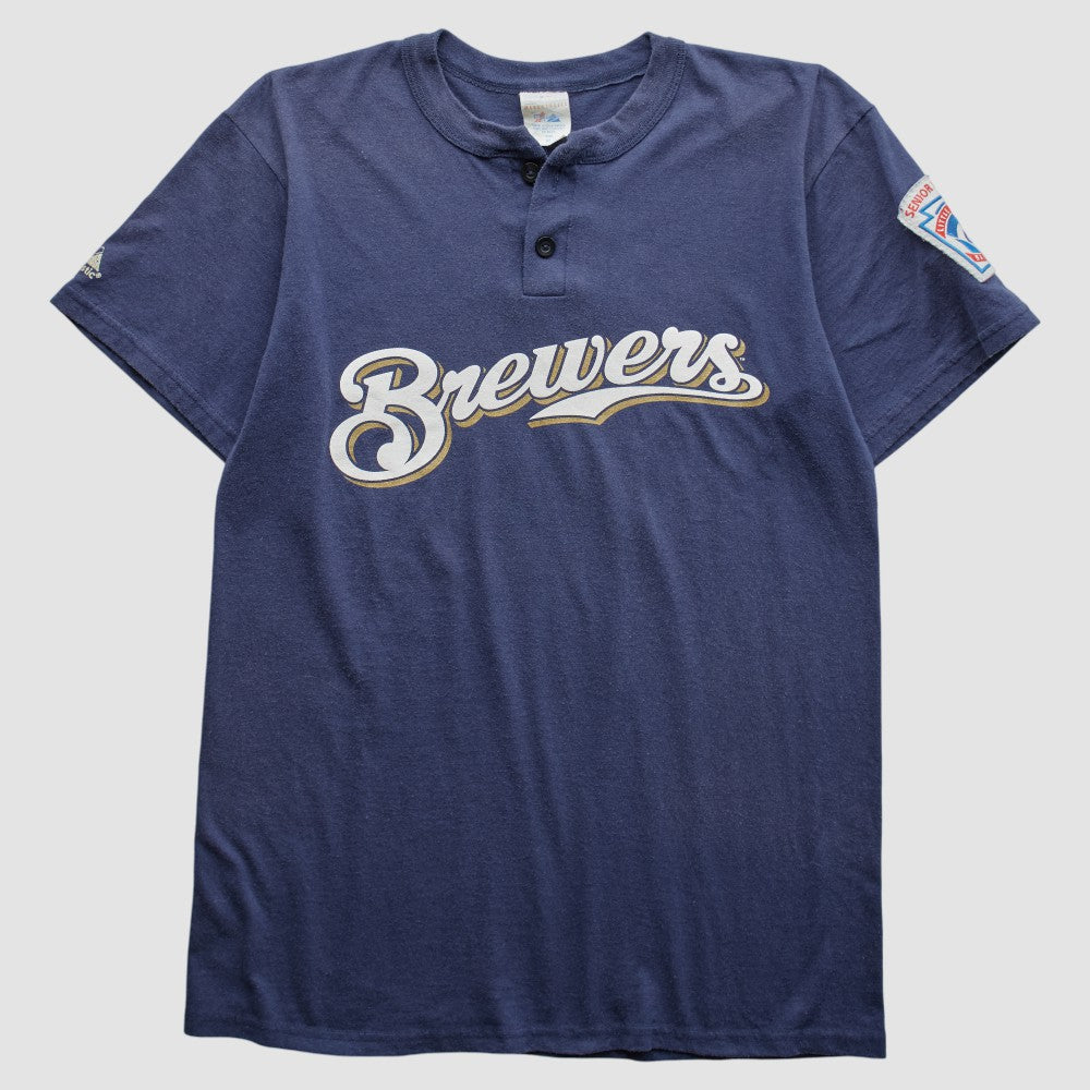 Milwaukee Brewers Majestic 2000s T-Shirt - Navy - Vintage - Fanatics Lifestyle