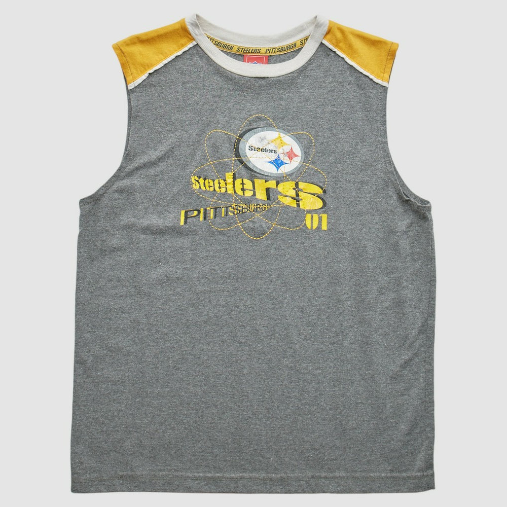 Fanatics Pittsburgh Steelers NFL 2000s Pullover Tank Heather Gray Vintage
