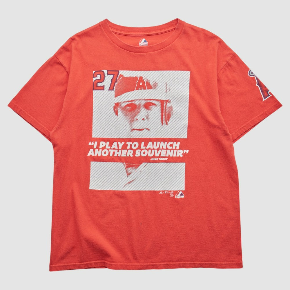 Los Angeles Angels Majestic 2000s T-Shirt - Red - Vintage - Fanatics on Sale