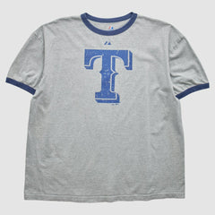 Texas Rangers Majestic 2010 T-Shirt - Heather Gray - 2XVintage - Fanatics Lifestyle
