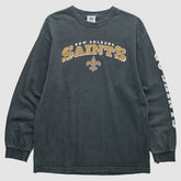 Fanatics New Orleans Saints NFL 2000s Long Sleeve T-Shirt Black Vintage