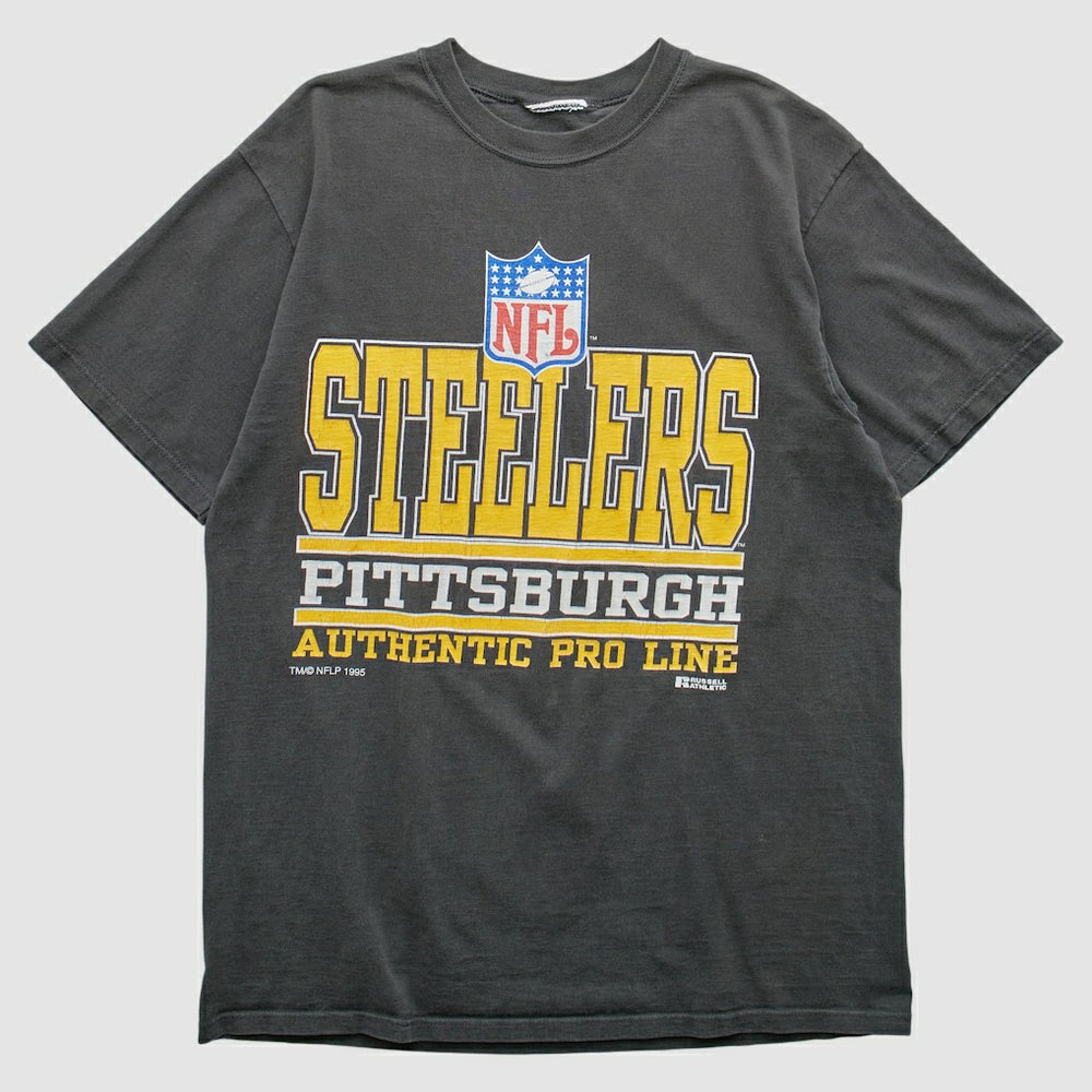 Fanatics Pittsburgh Steelers Russell 1995 Pullover T-Shirt Black Vintage