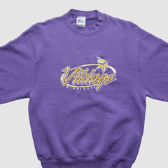 Fanatics Minnesota Vikings Pro Player 90s Pullover Sweatshirt Purple Vintage