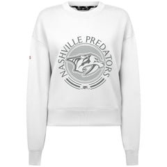 Nashville Predators Levelwear Women's Slate & Snow Sponge Tri-Blend Sweatshirt - White - NHL 203561075