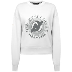 New Jersey Devils Levelwear Women's Slate & Snow Sponge Tri-Blend Sweatshirt - White - NHL 203561077