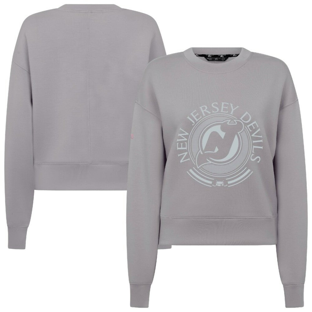 New Jersey Devils Levelwear Women's Slate & Snow Sponge Tri-Blend Sweatshirt - Gray - NHL 203561078