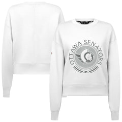 Ottawa Senators Levelwear Women's Slate & Snow Sponge Tri-Blend Sweatshirt - White - NHL 203561083
