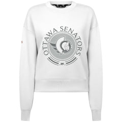 Ottawa Senators Levelwear Women's Slate & Snow Sponge Tri-Blend Sweatshirt - White - NHL 203561083