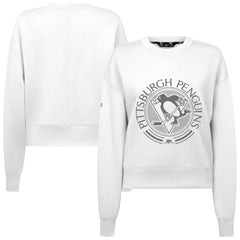 Pittsburgh Penguins Levelwear Women's Slate & Snow Sponge Tri-Blend Sweatshirt - White - NHL 203561087