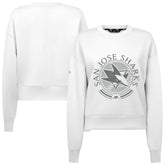 San Jose Sharks Levelwear Women's Slate & Snow Sponge Tri-Blend Sweatshirt - White - NHL 203561089