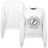 Tampa Bay Lightning Levelwear Women's Slate & Snow Sponge Tri-Blend Sweatshirt - White - NHL 203561094