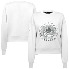 Vancouver Canucks Levelwear Women's Slate & Snow Sponge Tri-Blend Sweatshirt - White - NHL 203561100