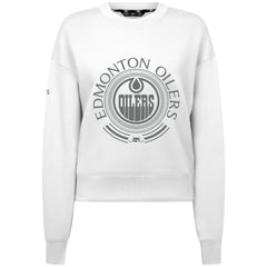 Edmonton Oilers Levelwear Women's Slate & Snow Sponge Tri-Blend Sweatshirt - White - NHL 203561108