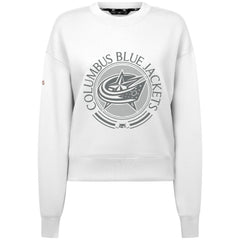 Columbus Blue Jackets Levelwear Women's Slate & Snow Sponge Tri-Blend Sweatshirt - White - NHL 203561110