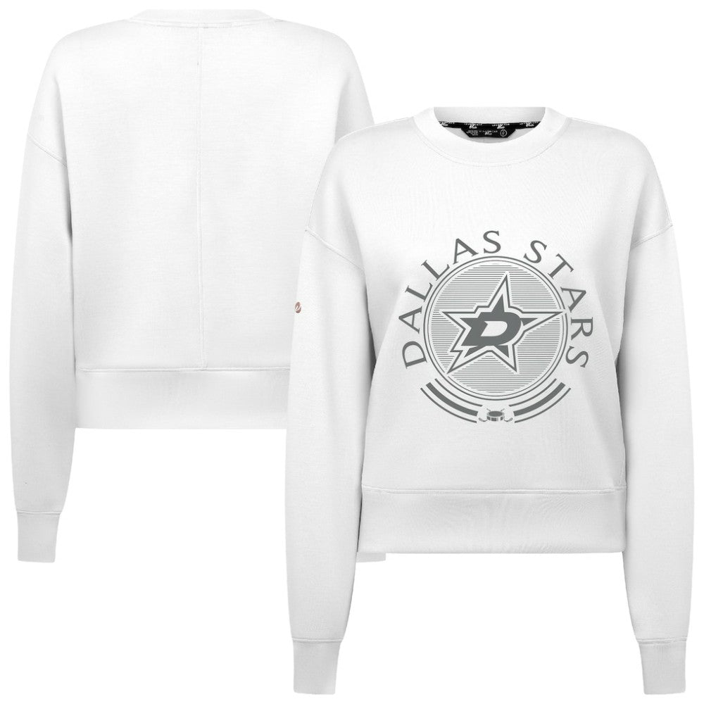 Dallas Stars Levelwear Women's Slate & Snow Sponge Tri-Blend Sweatshirt - White - NHL 203561112