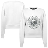 Buffalo Sabres Levelwear Women's Slate & Snow Sponge Tri-Blend Sweatshirt - White - NHL 203561124