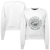 Minnesota Wild Levelwear Women's Slate & Snow Sponge Tri-Blend Sweatshirt - White - NHL 203561127