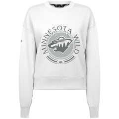 Minnesota Wild Levelwear Women's Slate & Snow Sponge Tri-Blend Sweatshirt - White - NHL 203561127