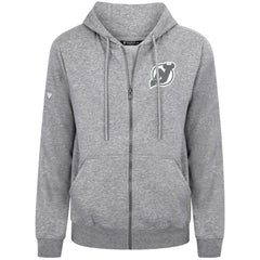 New Jersey Devils Levelwear Podium Chenille Logo Full-Zip Hoodie - Gray - NHL 203561139