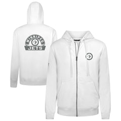 Winnipeg Jets Levelwear Podium Chenille Logo Full-Zip Hoodie - White - NHL 203561150