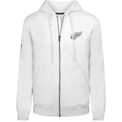 Detroit Red Wings Levelwear Podium Chenille Logo Full-Zip Hoodie - White - NHL 203561165