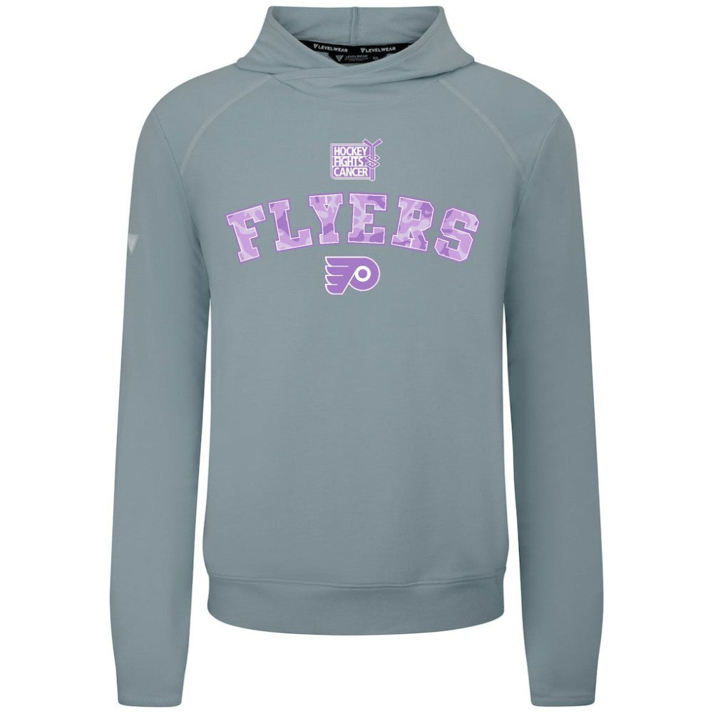 Philadelphia Flyers Levelwear Hockey Fights Cancer Mandate Tri-Blend Hoodie - Gray - NHL 203563883