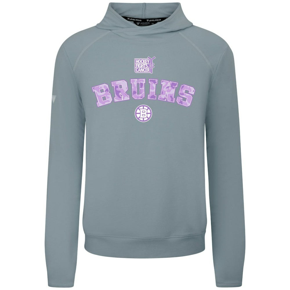 Boston Bruins Levelwear Hockey Fights Cancer Mandate Tri-Blend Hoodie - Gray - NHL 203563887