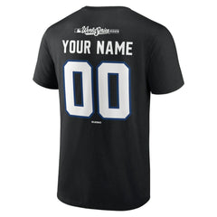 Los Angeles Dodgers 2025 World Series Champions Custom Name & Number T-Shirt - Black - MLB Lifestyle