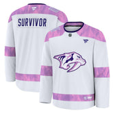 Nashville Predators Fanatics Hockey Fights Cancer Survivor Practice Jersey - White - NHL 203564950