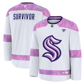 Seattle Kraken Fanatics Hockey Fights Cancer Survivor Practice Jersey - White - NHL 203564952