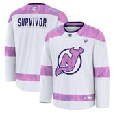 New Jersey Devils Fanatics Hockey Fights Cancer Survivor Practice Jersey - White - NHL 203564964