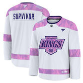 Los Angeles Kings Fanatics Hockey Fights Cancer Survivor Practice Jersey - White - NHL 203564965