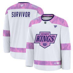 Los Angeles Kings Fanatics Hockey Fights Cancer Survivor Practice Jersey - White - NHL 203564965