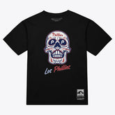 Philadelphia Phillies Mitchell & Ness Women's Sugar Skull Boxy T-Shirt - Black - Mitchell & Ness Discount