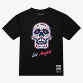 Los Angeles Angels Mitchell & Ness Women's Sugar Skull Boxy T-Shirt - Black - Mitchell & Ness on Sale