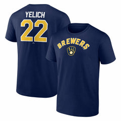 Christian Yelich Milwaukee Brewers Winning Streak Name & Number T-Shirt - Navy - MLB Lifestyle