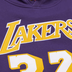 Magic Johnson Los Angeles Lakers Name & Number Hoodie Purple | Mitchell & Ness Lifestyle