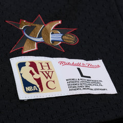 Allen Iverson Philadelphia 76ers Mesh Name & Number Short Sleeve Hoodie Black | Mitchell & Ness outlet