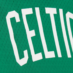Larry Bird Boston Celtics Mesh Name & Number Short Sleeve Hoodie Kelly Green | Mitchell & Ness online