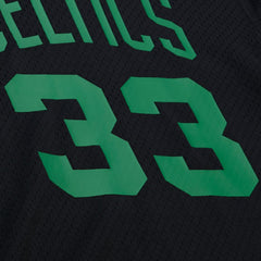 Larry Bird Boston Celtics Mesh Name & Number Short Sleeve Hoodie Black | Mitchell & Ness discount