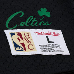 Larry Bird Boston Celtics Mesh Name & Number Short Sleeve Hoodie Black | Mitchell & Ness discount