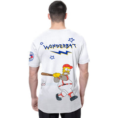 Toronto Blue Jays New Era MLB x Simpsons Homer Wonderbat T-Shirt - White - New Era Discount