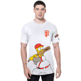 San Francisco Giants New Era MLB x Simpsons Homer Wunderbat SS Tee - White - New Era Discount