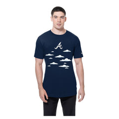 Atlanta Braves New Era MLB x Simpsons 2026 Collab Clouds T-Shirt - Navy - New Era Discount