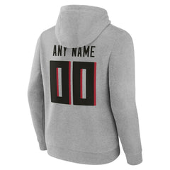 Atlanta Falcons Team Authentic Personalized Name & Number Hoodie Gray