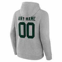 Green Bay Packers Team Authentic Personalized Name & Number Hoodie Gray