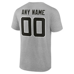 Jacksonville Jaguars Team Authentic Personalized Name & Number T-Shirt Gray