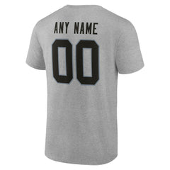 Las Vegas Raiders Team Authentic Personalized Name & Number T-Shirt Gray