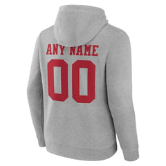 San Francisco 49ers Team Authentic Personalized Name & Number Hoodie Gray