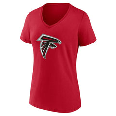 Atlanta Falcons Women's Team Authentic Personalized Name & Number V-Neck T-Shirt Red
